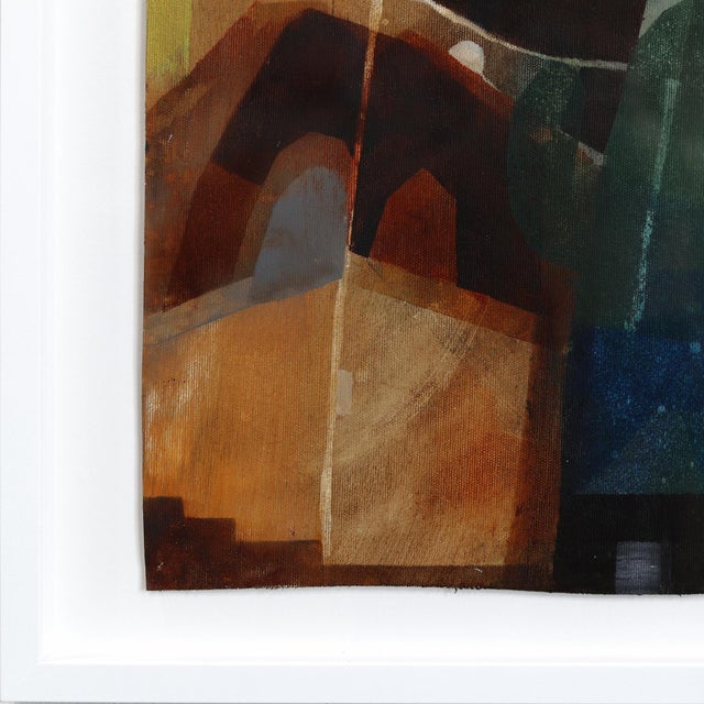 Saguaro - Framed Earth Tones Original Southwest Landscape Abstract Acrylic Painting on Canvas by Maria C. Bernhardsson For Sale - Image 4 of 9