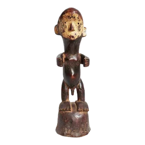 Early 20th Century Vintage Carved Wood Igbo Figure