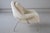 Set of Womb Chair and Ottoman in Fluffy White Fabric by Eero Saarinen, 1948 For Sale - Image 4 of 16