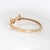 1960s Vintage Double Fox Head Bangle Bracelet 14k Yellow Gold Bypass Estate Jewelry For Sale - Image 4 of 6