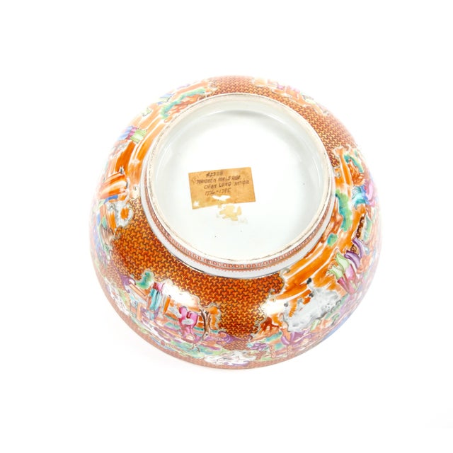 Antique 18th Century Chinese Export Porcelain Famille Rose Punch Bowl For Sale - Image 14 of 14