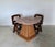Kreiss "Duchess" Marble + Sculptural Wood Pedestal Card Table Game Table Dining For Sale - Image 12 of 18