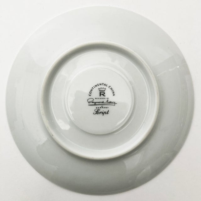 Alabaster Mid Century Modern, Black and White, Rosenthal "Script" and "Charcoal" China Set by Raymond Loewy- 35 Pieces For Sale - Image 8 of 13