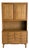 Vintage Danish Oak Hutch Cabinet in Style of Henning Kjærnulf Scandinavian Display Cabinet For Sale