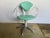 Aqua Skai Swivel Hair Chair with Acrylic Glass, 1970s For Sale - Image 8 of 13