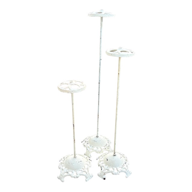 Antique Victorian Iron Hat Stand -Set of 3 Graduating Sizes For Sale