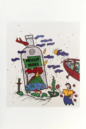 Absolut Statehood: Washington State, Victor Hayden Lithograph