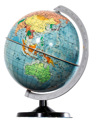 Vintage Rotating Earth Globe, 1950s