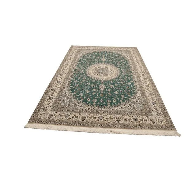 Middle Eastern rug, hand-knotted | Knot density: approx. 1000.000 knots/m² | Material: 80% cork wool, 20% natural silk |...