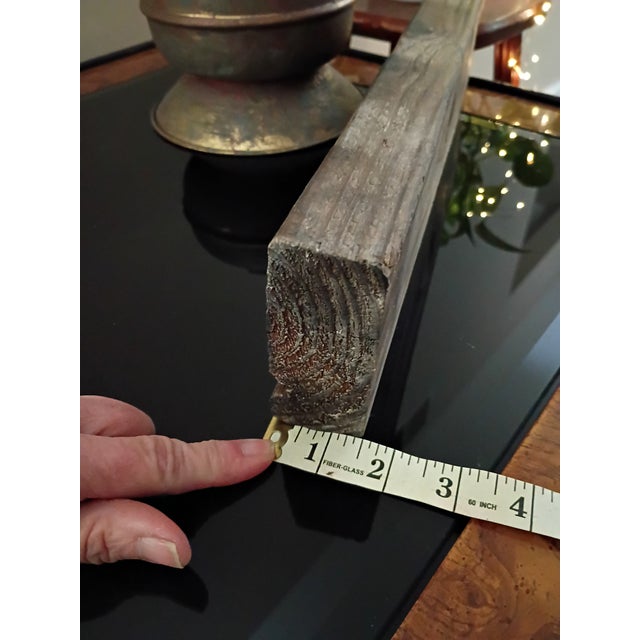 Pair of Reclaimed Old-Growth Wood Beams – Sculptural Pedestal Bases / Architectural Salvage For Sale In Los Angeles - Image 6 of 7