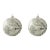 Jumbo Embellished Silver Glass Christmas Ornaments - Set of 2 For Sale