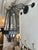 Black Vintage Iron Lantern Wall Sconces With Glass Seeded Panels - a Pair For Sale - Image 8 of 17