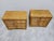 Pair of night stands made out of wood and woven rattan Made by American of Martinsville Co Circa 1970's Overall in good...