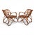 Mid-Century Modern Vintage French Rattan Bamboo Lounge Chairs, 1960, Set of 2 For Sale - Image 3 of 18