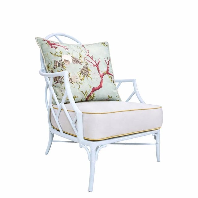 Contemporary Bamboo-Style Lounge Chairs by Century Furniture, Set of 2 For Sale - Image 3 of 3