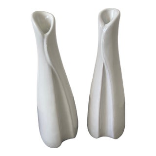 Mid 20th Century Frankoma Tall Bud Vases For Sale