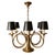 Mid 20th Century English Hunt Equestrian Style French Brass Horn Chandelier Att. To Chapman - 6 Arm For Sale - Image 5 of 5