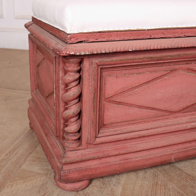Italian Painted Bench, 19th Century For Sale - Image 5 of 8
