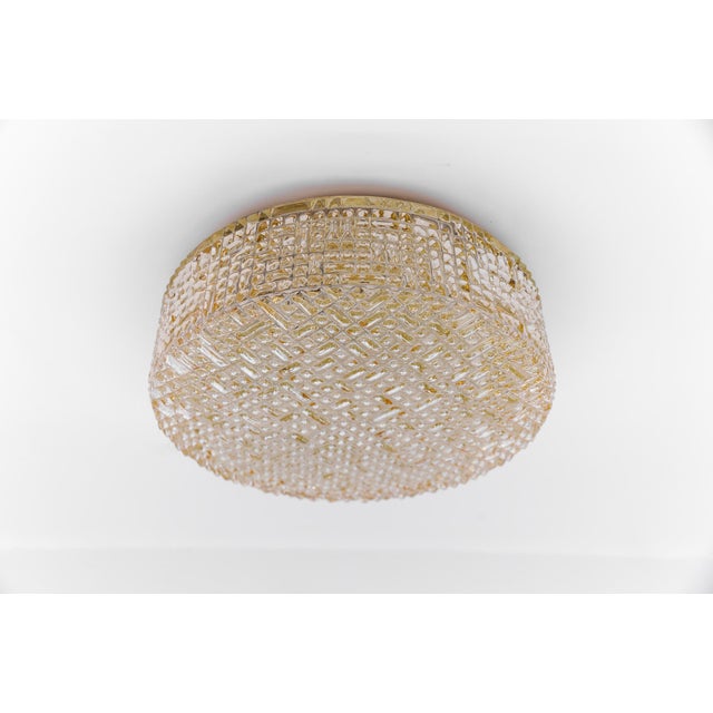 Amber Bubble Glass Flush Mount Lamp by Helena Tynell for Limburg Boom, 1960s For Sale - Image 11 of 11