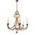 Niermann Weeks for Visual Comfort Signature Milan Medium Chandelier in Venetian Gold With Crystal For Sale