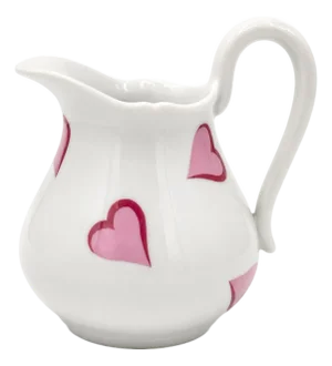 Mid 20th Century D. Porthault Paris Limoges Porcelain Coeurs Pink Hearts Creamer