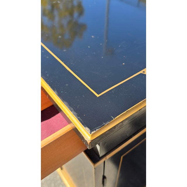 Vintage Chinese Asian Black Lacquer Chinoiserie Sideboard Credenza Greene Hinkle For Sale - Image 16 of 18