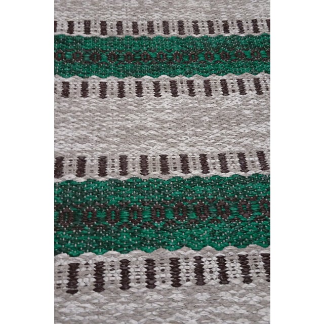 Mid-Century Modern Rag Rug Swedish Mid Century For Sale - Image 3 of 6