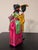Glass Vintage Korean Wedding Dolls in Glass & Wooden Case For Sale - Image 7 of 10
