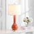 2020s 30.5 Inch H Long Neck Ceramic Table Lamp in Blood Orange - a Pair For Sale - Image 5 of 8