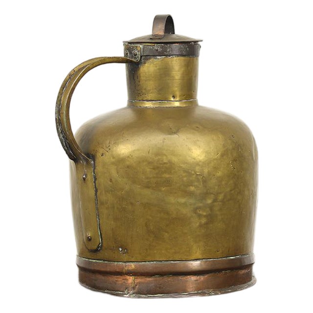 Large French Brass Canne à Lait or Milk Jug For Sale