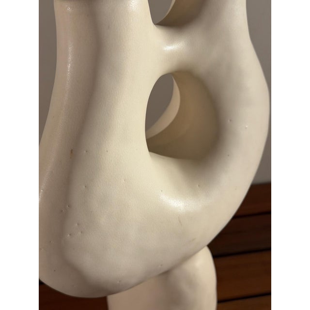Contemporary Simone Bodmer-Turner Double-Neck Vessel — Original Stoneware, Studio-Marked 2020 For Sale - Image 3 of 4