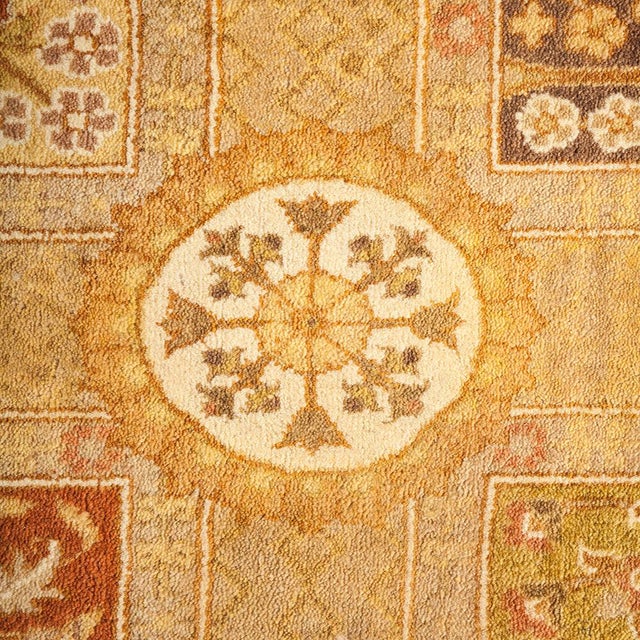 Traditional Mogul Collection Hand-Knotted Runner - Ivory 3' 2" x 12' 6" For Sale - Image 3 of 4