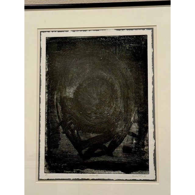 Overview: Up for sale is an incredible collograph print by Freida Vredaparis (1928-), a well-listed California artist,...