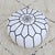 Moroccan Leather Moroccan Pouf Cover For Sale - Image 4 of 6