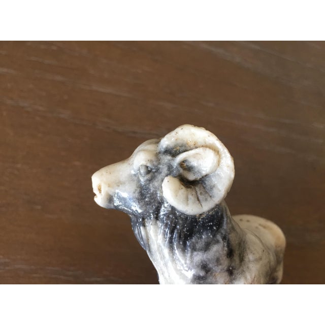 Vintage Bighorn Sheep Carving in Zebra Jasper For Sale - Image 9 of 13