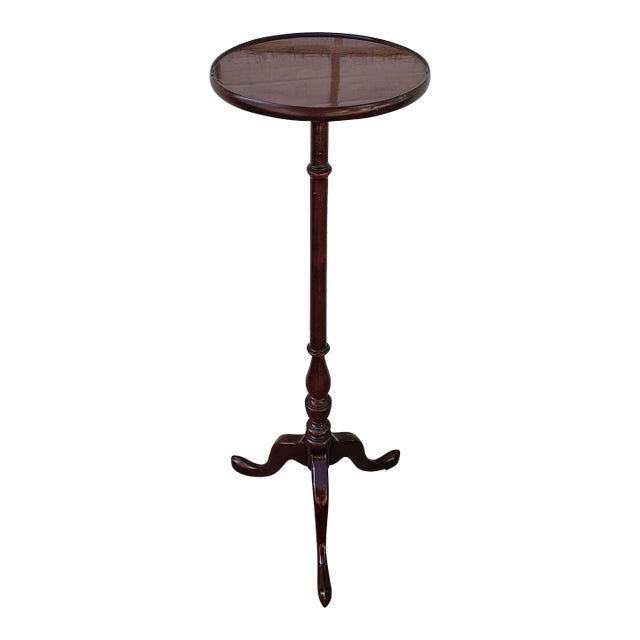 Mid Century Mahogany Pedestal Snake Trifid Stand For Sale