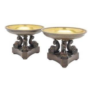 Pair of French Empire Bronze Tazzas, C. 1800-25 For Sale