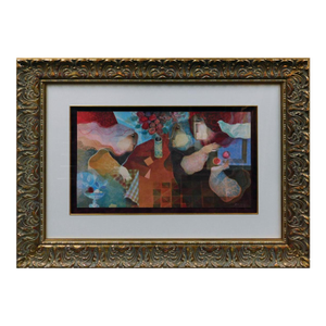 Sunol Alvar "Bookcover" Hand Signed Not Numbered Custom Gold Framed