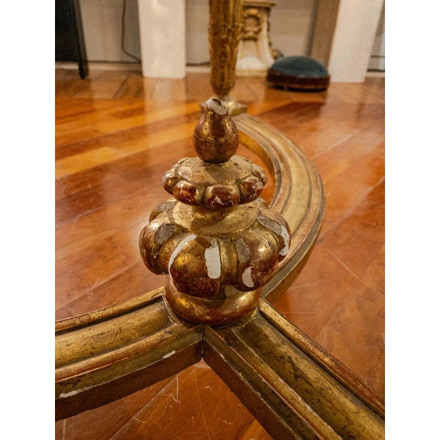 19th Century Empire Style Gold Leaf Library Table / Desk For Sale - Image 9 of 12