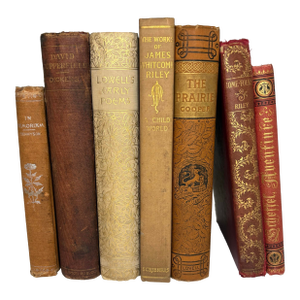 Neutral Shades Vintage Book Set - 7 Pieces