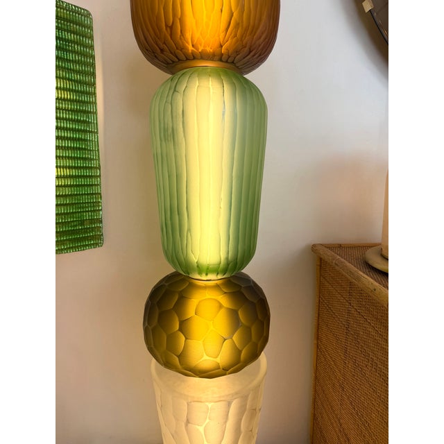 Large Contemporary Totem Murano Glass Floor Lamp by Studio Ad, Italy For Sale - Image 14 of 14