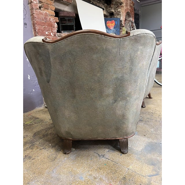 Large Art Deco Lounge Chairs, 1940s, Set of 2 For Sale - Image 9 of 12