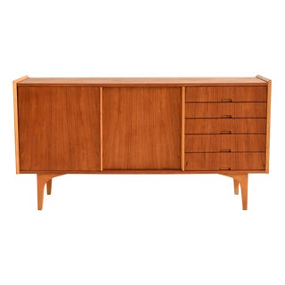 Scandinavian Teak and Pine Sideboard, 1960s For Sale
