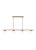 2020s ED Ellen DeGeneres by Visual Comfort Studio Lune Medium Linear Chandelier, Burnished Brass For Sale - Image 5 of 5