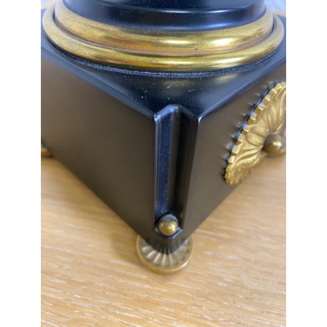 1950s Mid Century Vintage Italian Brass and Porcelain Whimsical Decorator Table Lamp For Sale - Image 5 of 11