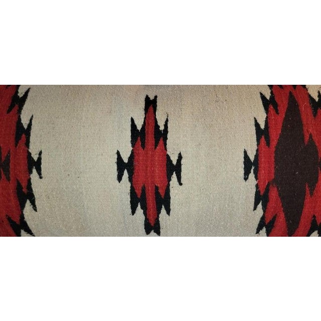 1940s 1940s Hand Woven Eye Dazzler Pillow For Sale - Image 5 of 6
