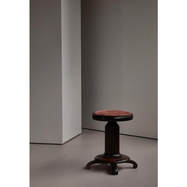 1930s Art Deco Scandinavian Stool by Andreas Tuck, Denmark, 1930s For Sale - Image 5 of 14