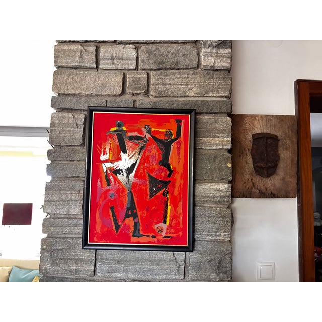 Marino Marini, Red Composition, 1980, Silkscreen, Framed For Sale - Image 8 of 10