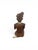 Early 20th Century Hand-Carved Chinese Wooden Figural Sculpture of Seated Musician With Tambourine-Style Instrument For Sale In Miami - Image 6 of 12