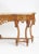 Antique English Hand-Carved Oak Wood Marble Top Continental Console Table For Sale In New York - Image 6 of 12